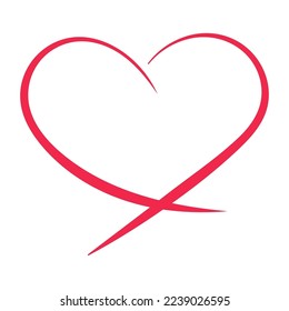 Simple vector illustration of a heart. For the design of ideas in the field of medicine, health or love