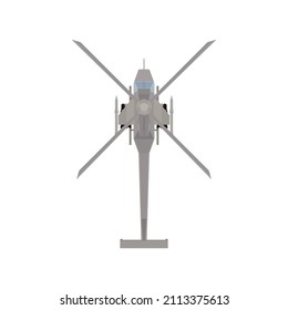 einfache Vektorgrafik von Hubschrauber-Draufsicht