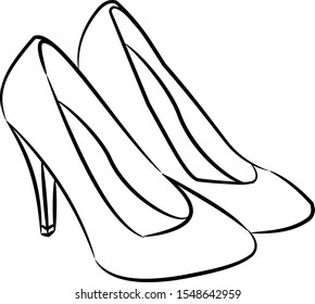 simple vector illustration of high heel shoes.
