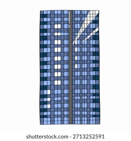 Una simple Ilustración vectorial de un departamento de gran altura