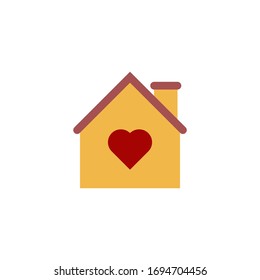 Simple vector illustration of  home sweet home, stay home vector