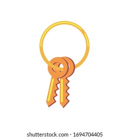Simple vector illustration of house key