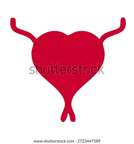simple vector illustration of human bladder for medical and urinary health educational