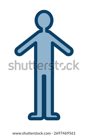 Simple vector illustration of a human body.
