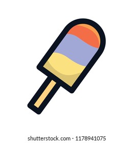 Simple vector illustration of ice cream stems