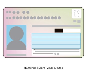 Simple vector illustration of a Individual Number Card