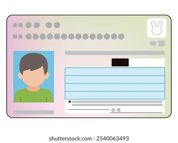 Simple vector illustration of a Individual Number Card