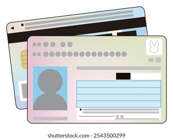 Simple vector illustration of a Individual Number Card