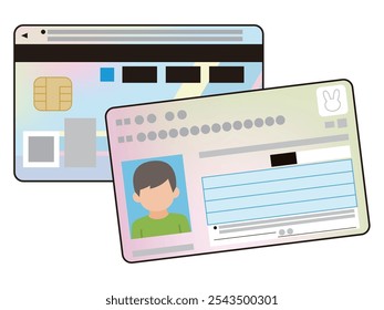 Simple vector illustration of a Individual Number Card