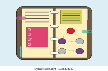 A simple vector illustration of a journal note