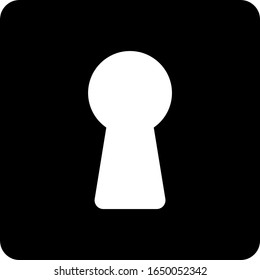 Simple vector illustration with a keyhole icon