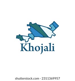 Simple vector illustration of Khojaly map, Azerbaijan. Khojali Azerbaijan Map Graphic Element Illustration Template Design.