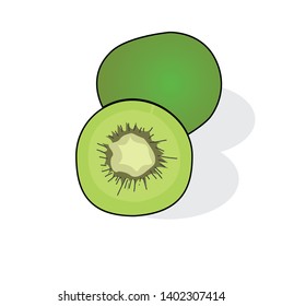 Simple Vector Illustration Of Kiwi