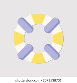 A Simple Vector Illustration of a Life Preserver for Water Safety Activities