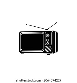 Simple vector illustration line art silhouette  televition  icon illustration . Isolated on white background.