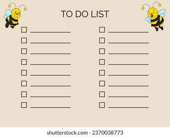 simple vector illustration list to do