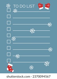 simple vector illustration list to do