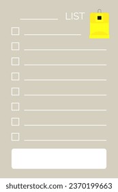 simple vector illustration list to do