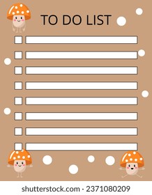 simple vector illustration list to do