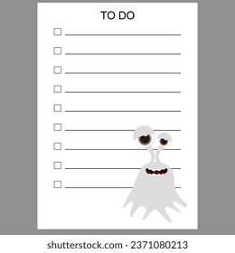 simple vector illustration list to do