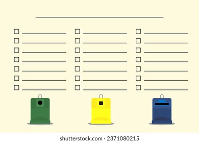 simple vector illustration list to do