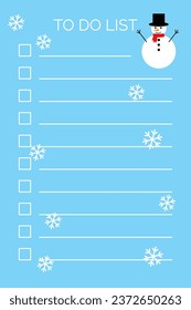 simple vector illustration list to do