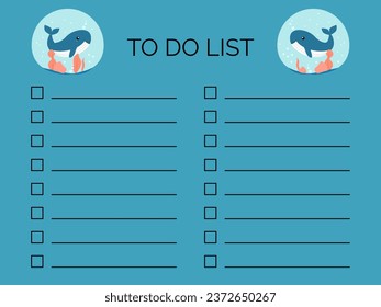 simple vector illustration list to do
