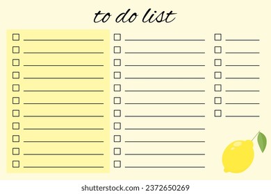 simple vector illustration list to do
