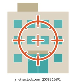 Ilustración vectorial sencilla de un edificio cerrado