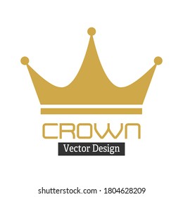 Сrown. Simple vector illustration for logo, sticker, logo or creative design isolated on white background
