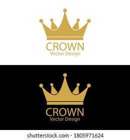 Сrown. Simple vector illustration for logo, sticker, logo or creative design isolated on white background
