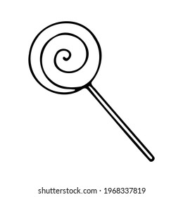 Simple vector illustration of a lollipop