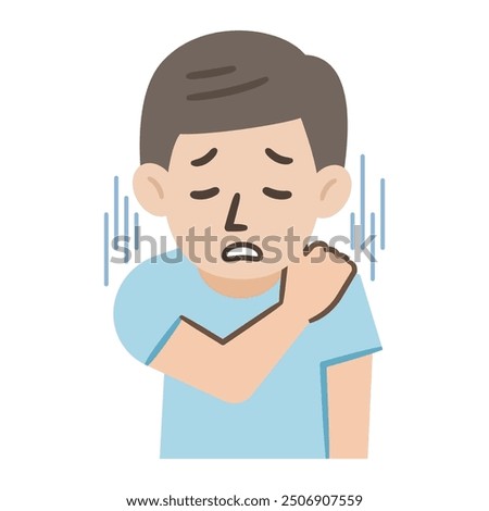 Simple vector illustration of a man with a heavy body