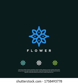 Simple vector illustration of a mandala using a flower or plant theme