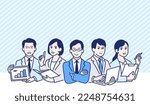 Simple vector illustration material of a working business person
