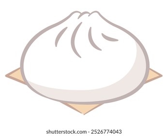 Simple vector illustration of meat bun