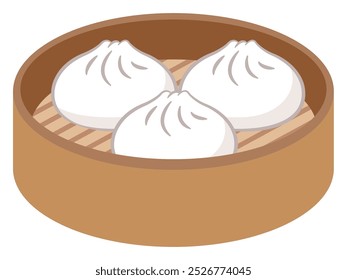 Simple vector illustration of meat bun