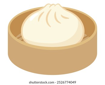 Simple vector illustration of meat bun