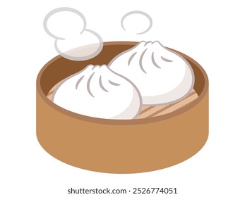 Simple vector illustration of meat bun