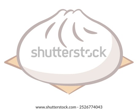 Simple vector illustration of meat bun