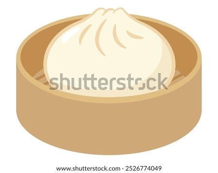 Simple vector illustration of meat bun