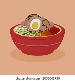 simple vector illustration meatballs egg