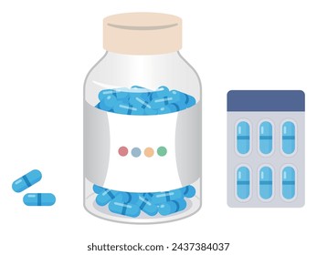 Simple vector illustration of medicine