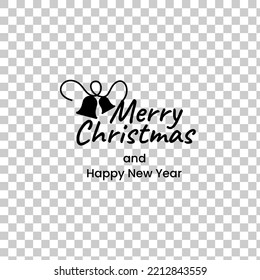 simple vector illustration of Merry Christmas and Happy New Year