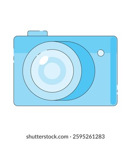 simple vector illustration of a mirrorless camera