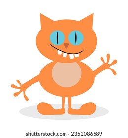 Simple vector illustration monster with open mouth