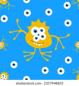 Simple vector illustration monster with open mouth