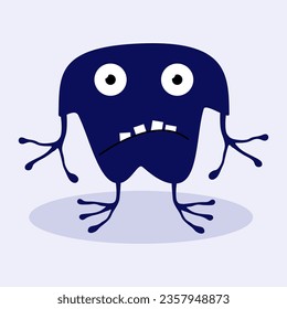 Simple vector illustration monster with open mouth