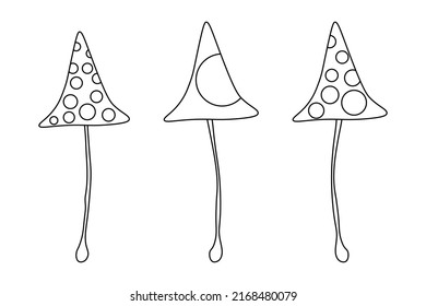 simple vector illustration with mushrooms