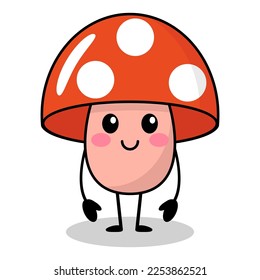 simple vector illustration with mushrooms